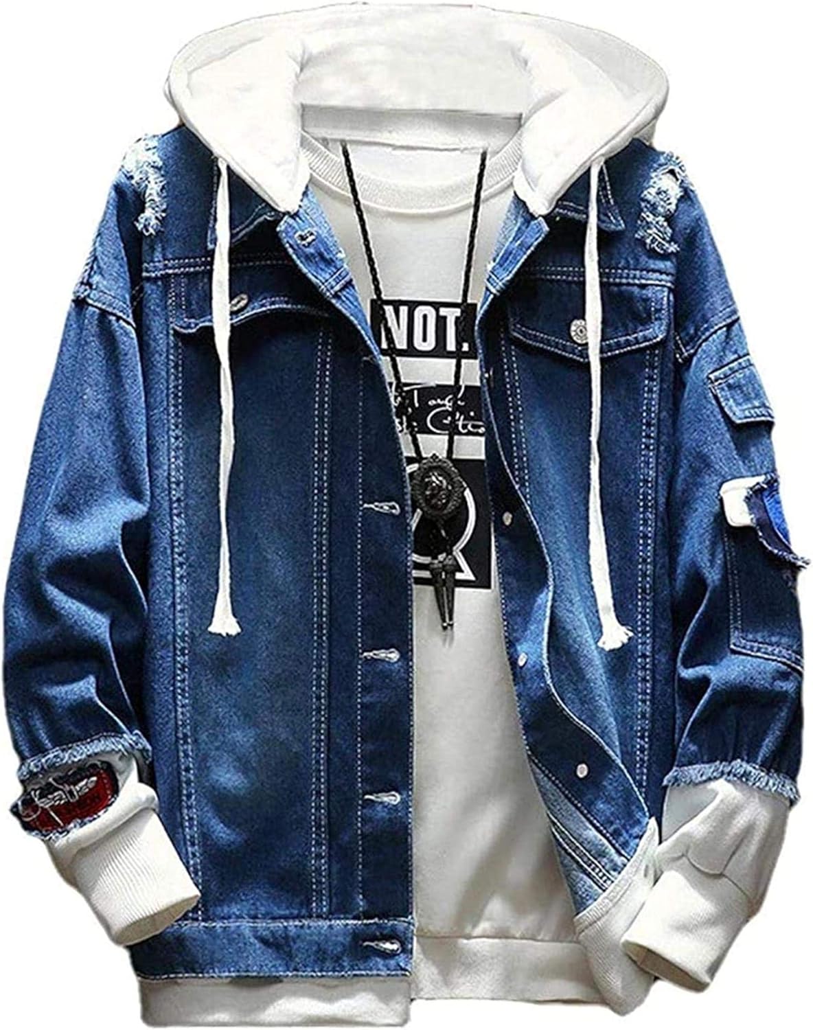 hoodie over button up