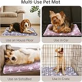 MICOOYO Dog Cat Crate Mat 2Pcs Fleece Bed Star Pattern 61x41 cm view 4