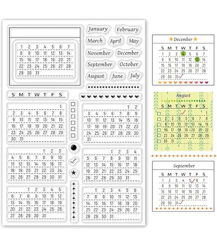 Stamps By Impression Habit Tracker & Calendar Rubber Stamp - 1.5x2.25 Inch, Handmade In USA, Journaling Essential