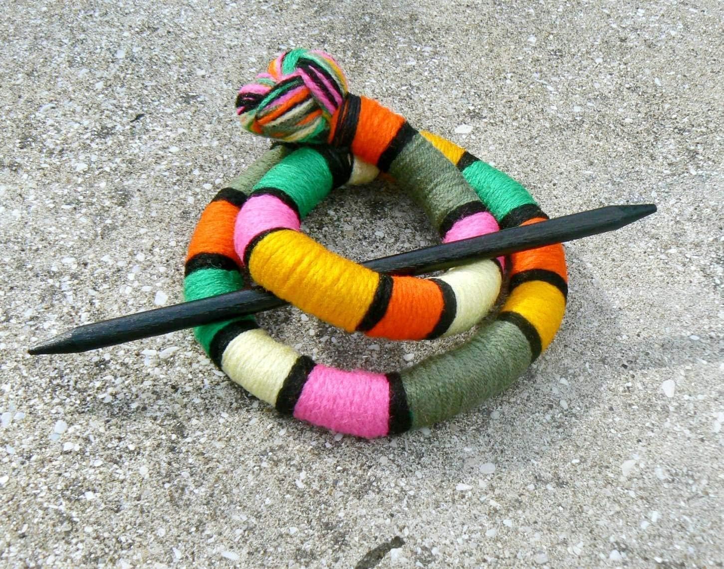 Hair Slide Fascinator Large stick barrette Shawl brooch Clip thick Hair fork Multicolor pin Bun holder Ponytail
