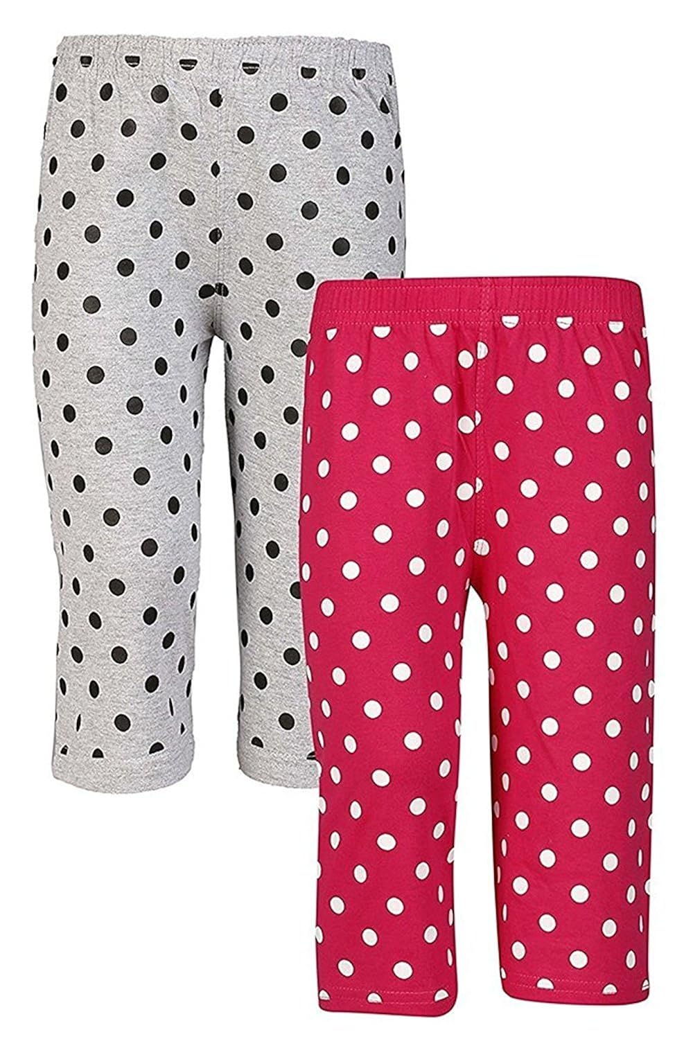 devil girl's cotton printed capri (pack of 2)