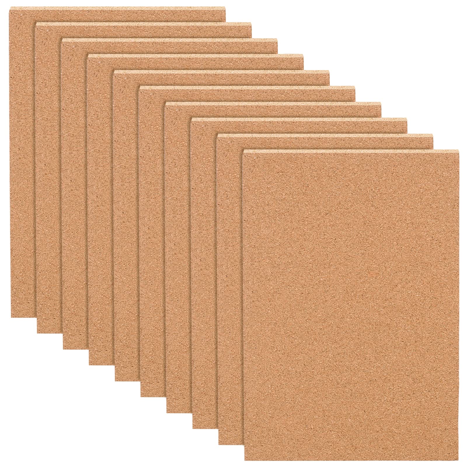BENECREAT 10Pack Cork Sheets - 30x21cm Cork Tiles Mat, 3mm Thick Wall Insulation for Wall Decoration, Room Decor, Party and DIY Crafts
