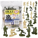 Tim Mee Toy SWAT Plastic Army Men - 24 Tan & OD