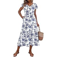Amazon.com: Floerns Women's Floral Print Drawstring Front Sleeveless Cami  Midi Dress Blue XS : Clothing, Shoes & Jewelry