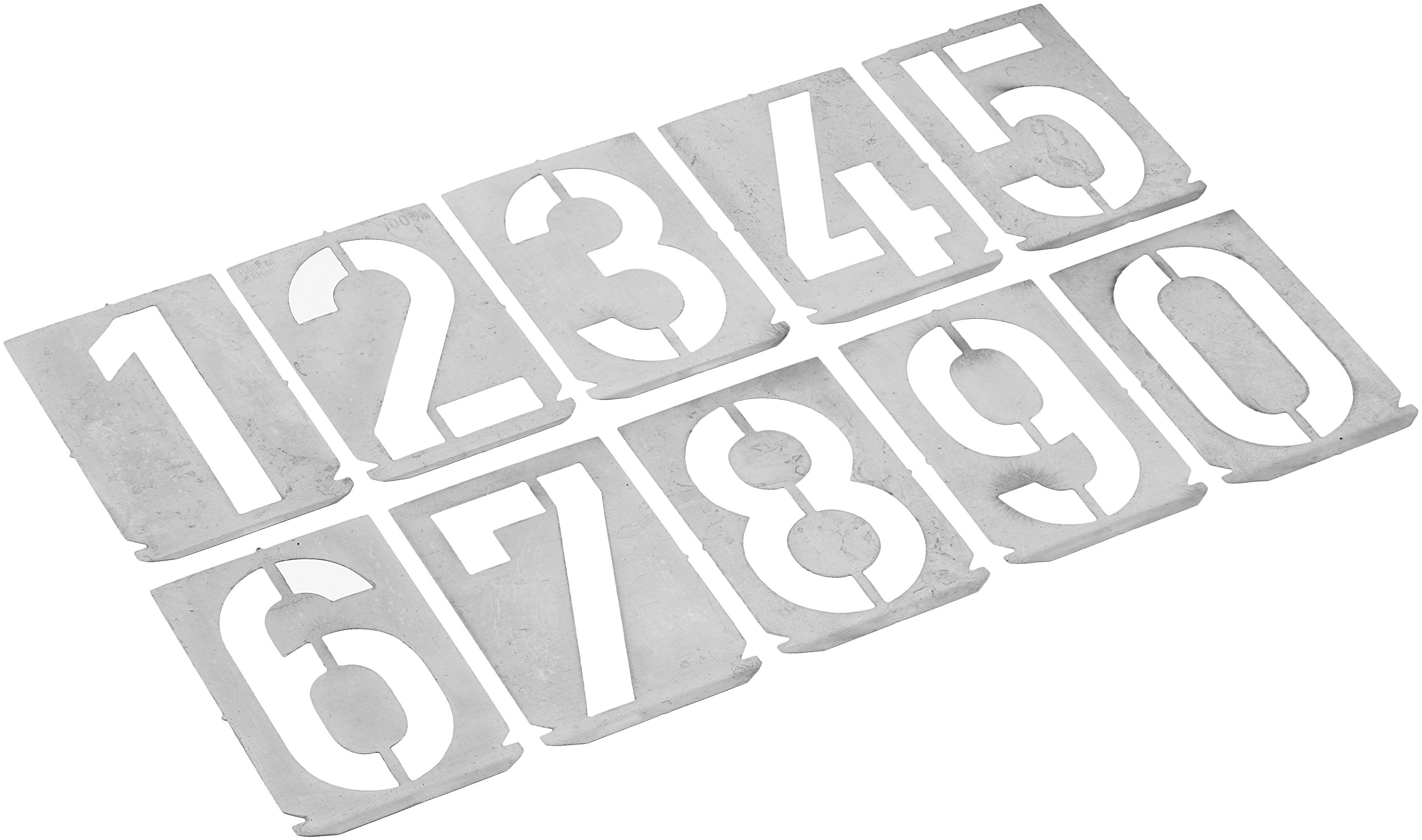 GRAVUREM Signing Stencils 0-9 – Number Set/Font Height 100 mm