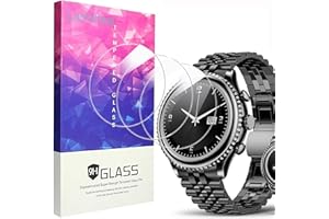 Lamshaw Compatible for SOUYIE Smartwatch Screen Protector, [3 Pack] 9H Tempered Glass Screen Protector Film Compatible for SO