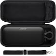 for Bose SoundLink Plus Portable Speaker Hard Protective Case, Black | Detachable Shoulder Strap, Reinforced Hand Strap, Easy