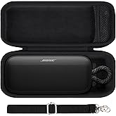for Bose SoundLink Plus Portable Speaker Hard Protective Case, Portable Travel Case with Shoulder Strap (Black Case) - co2CREA