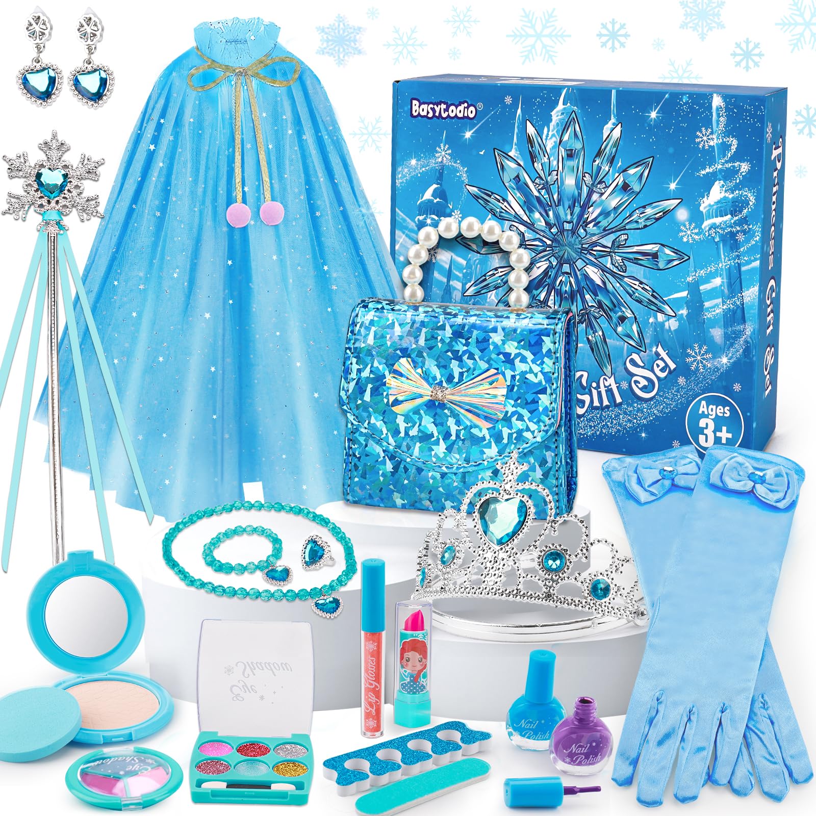 Photo 1 of Frozen Toys Makeup & Dress Up Set Ages 3 4 5 6 Kids Makeup Kit Princess Set Girl Purse Real Make up Frozen Pretend Play Toy Nail Polish Set Birthday Gifts for Little Girls Toddlers 3-5 6-8 Year Old