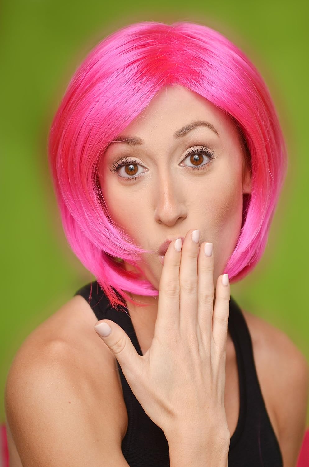 Pink Wig High Quality 100 Kanekalon Synthetic Wigs for