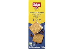Schar Gluten-Free Honeygrams - Non GMO, Lactose Free, Preservative Free, Gluten-Free Graham Crackers, 160 g (Pack of 1)