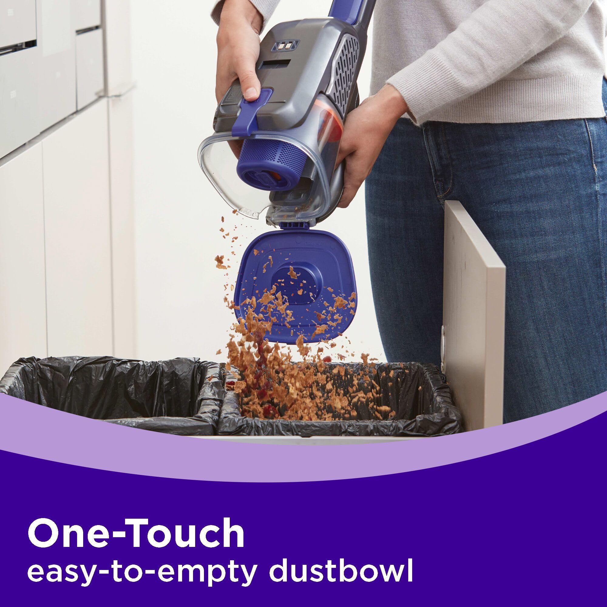 BLACK+DECKER dust buster Handheld Vacuum Cordless, Pet Hair Vacuum, Portable for Home and Car with Pet Brush, Rechargeable, Powerful Suction, Washable Bowl Filter,furbuster AdvancedClean (HHVK515JP07)