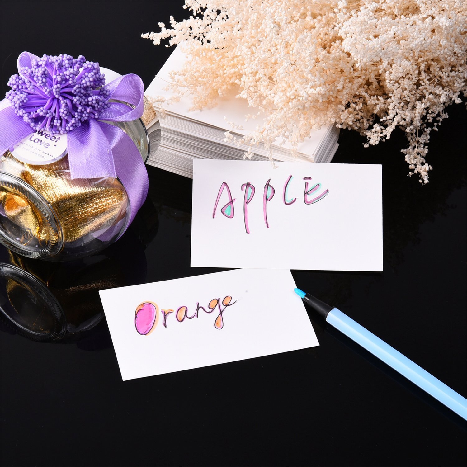 Blank Kraft Paper Business Cards, 400PCS Study Cards Stock Message Card