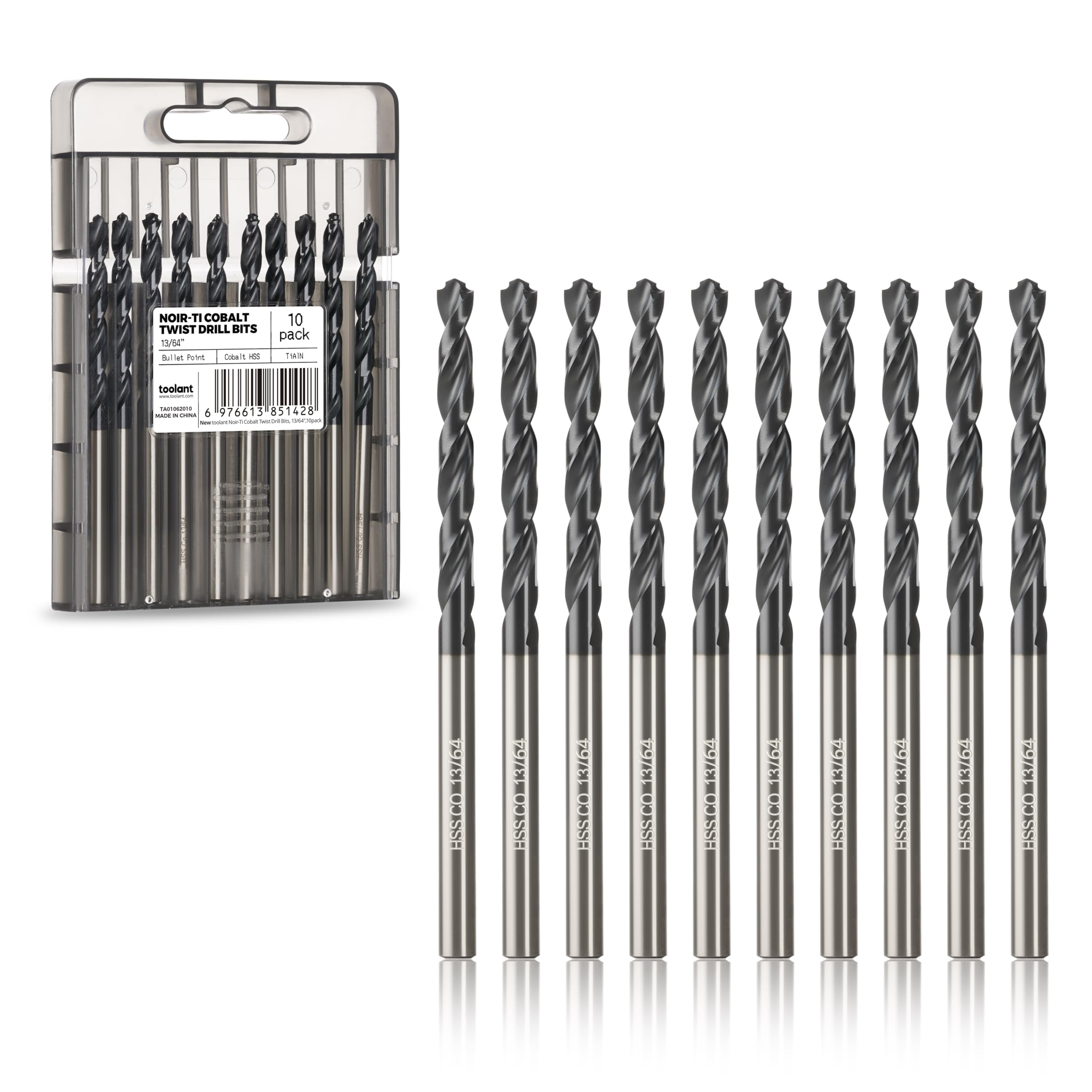 toolant 13/64" Cobalt Drill Bit Set(Pro) Titanium