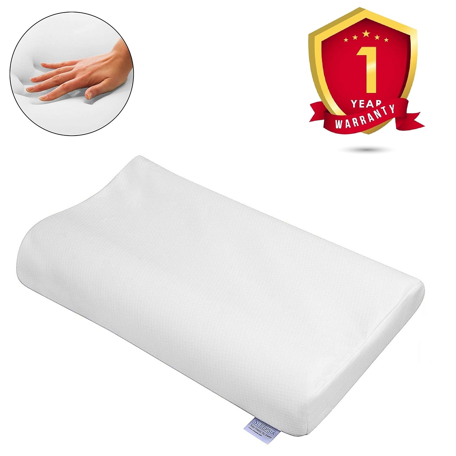 Sleepsia Imported Orthopedic Memory Foam Pillow for Neck and Shoulder