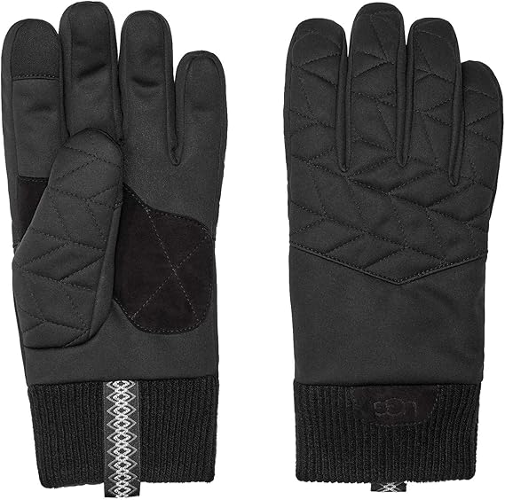 Amazon Ugg メンズ キルトグローブ ニットカフ付き Us サイズ Large X Large カラー ブラック 手袋 通販