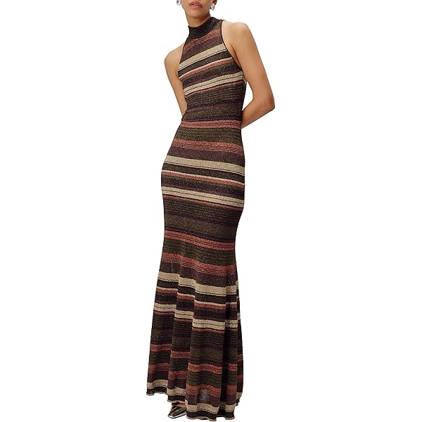 Line & Dot Women's Cecily Sweater Dress, Brown Multi, L at Amazon Women's Clothing store Line & Dot Women's Cecily Sweater Dress, Brown Multi, L at Amazon Women's Clothing store