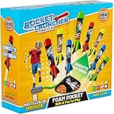 Otoseth Toys Rocket Launcher for Kids - Launch up to 100 Ft, 8 Multi-Color Foam Rockets & Adjustable Launch Stand, Kids Outdoor Toys, Age 3+