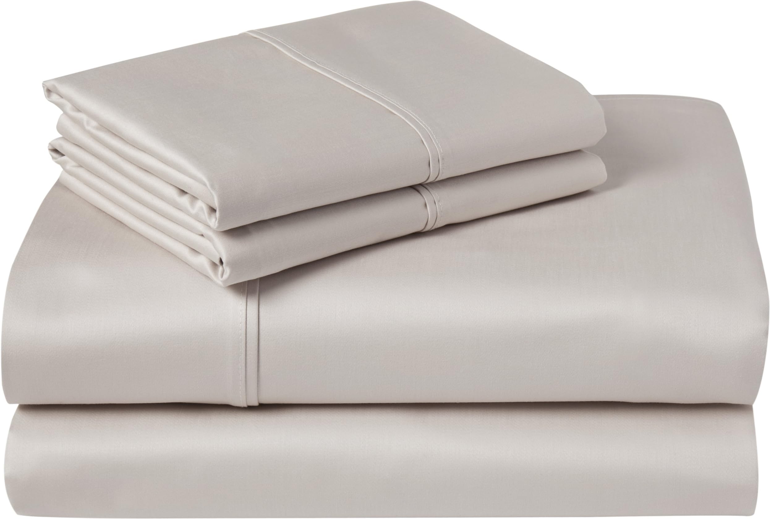 Canningvale Australia Mille 800 Thread Count Luxury 100% Cotton Sateen, 4 Piece (King, Birch) Sheet Set,