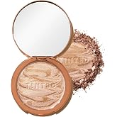 Live Tinted Huelighter Pressed Powder Highlighter - Champagne Bronze Glow | A luminous, bronzing highlighter that blends seamlessly, delivering a sun-kissed glow while hydrating and smoothing the skin