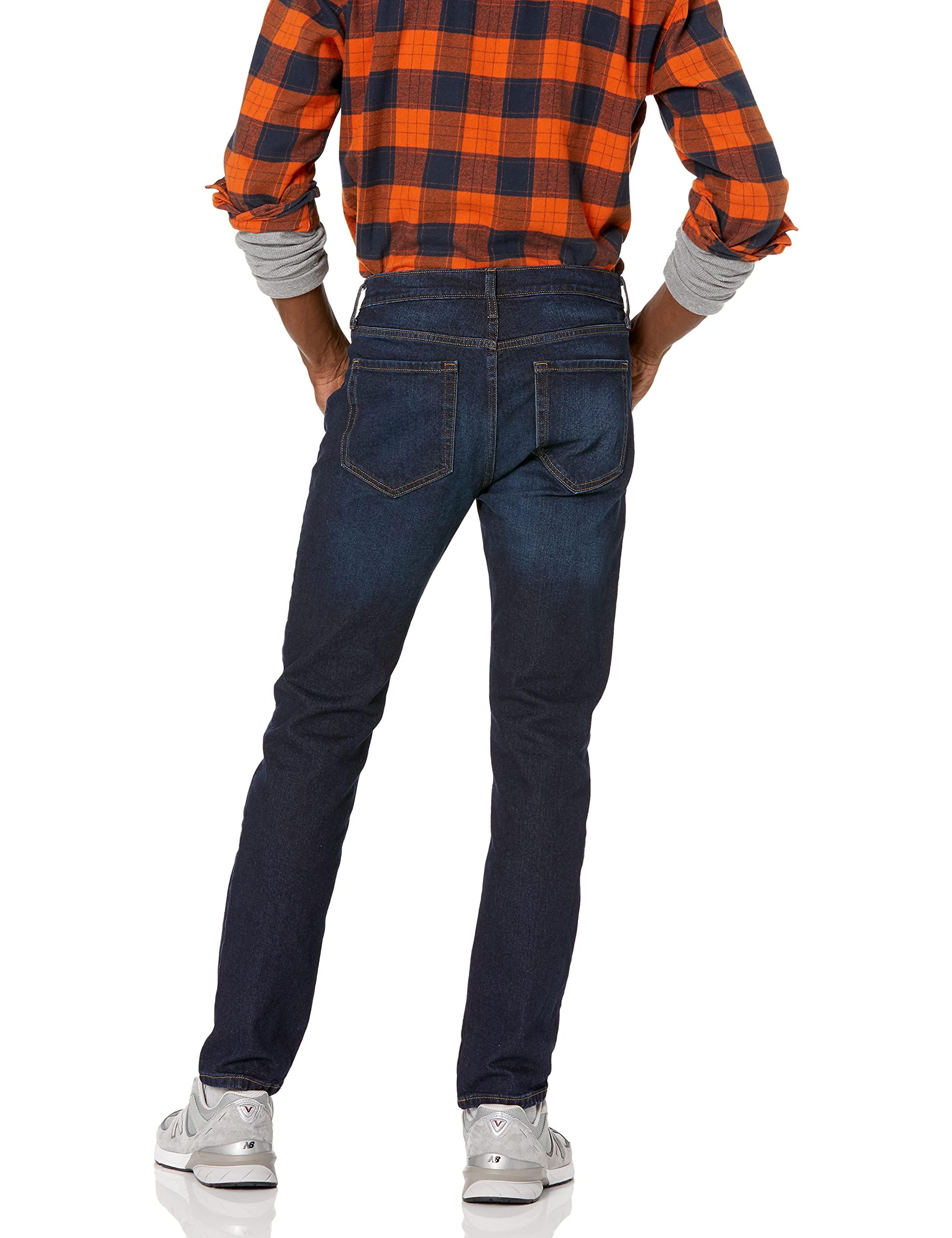 Amazon Essentials Herren Slim-Fit-Jeans - Auslauffarben, Indigo Waschung, 32W / 30L 3