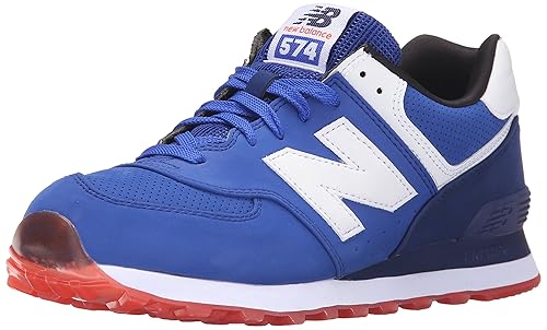 New Balance Men's ML574 State Fair Running Shoe, Blue/Red, 9 D US