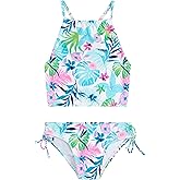 Kanu Surf Girls Daisy UPF 50 Beach Sport Halter Tankini 2-Piece Swimsuit