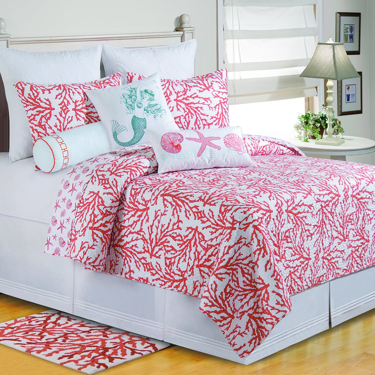 C&F Home 89918.6886 Quilt, Twin, Coral Home & Kitchen