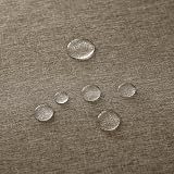 WELTRXE Round Table Cloth 180cm Dark Linen Faux Linen Water Resistant view 4