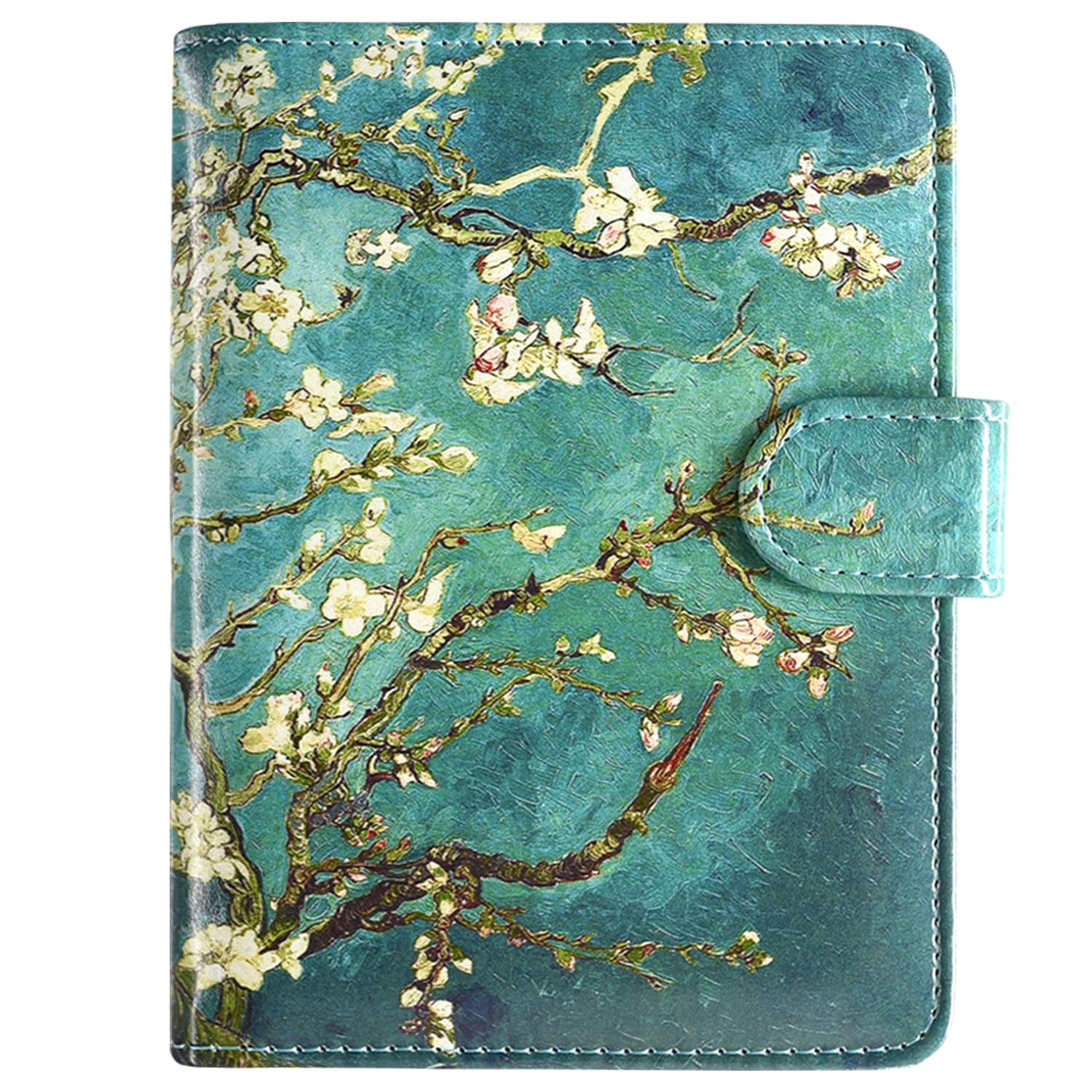 Passport and Vaccine Card Holder Combo, Cover Case with CDC Vaccination Card Slot, Leather Travel Documents Organizer Protector, with RFID Blocking, for Women and Men, Almond Blossom