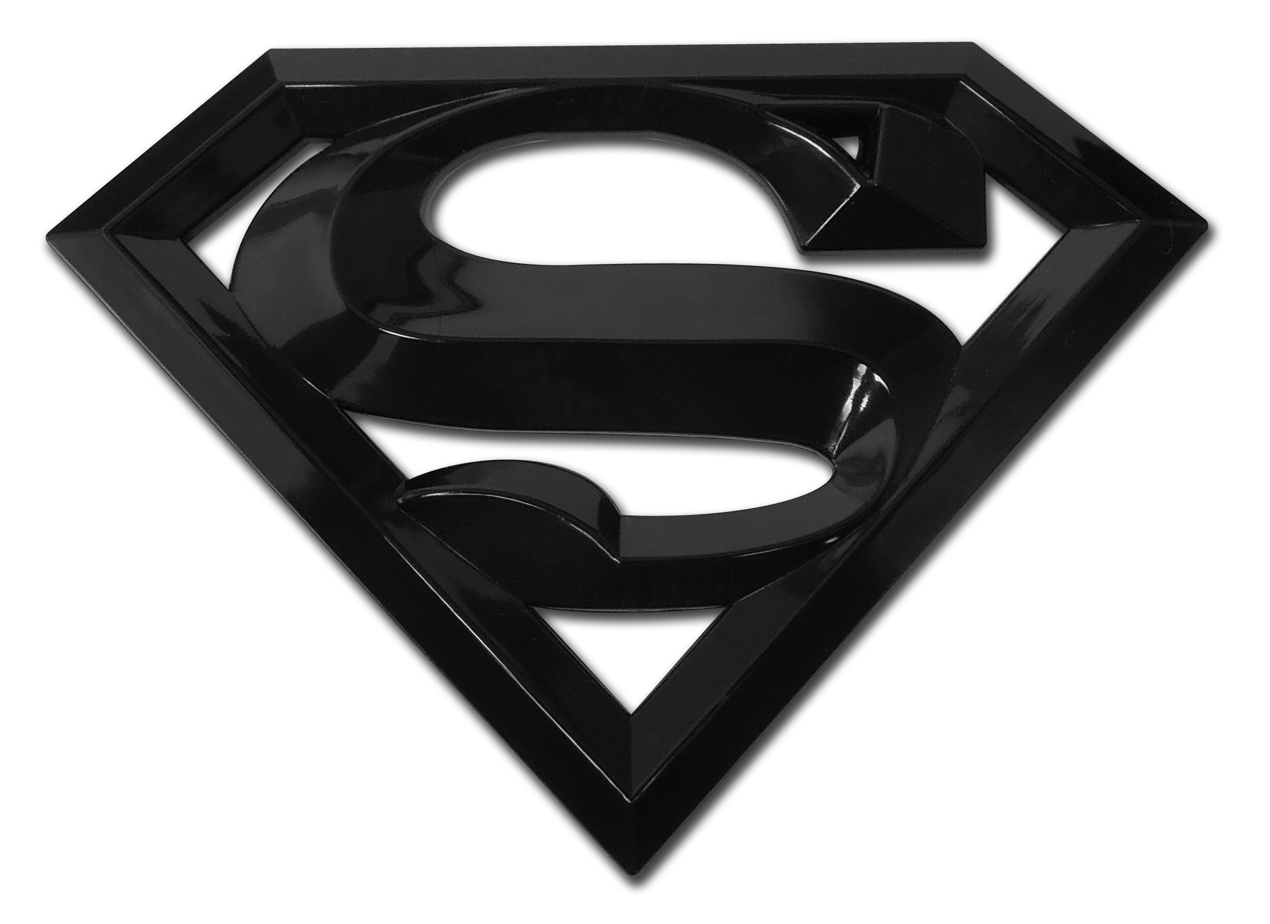 Photo 1 of Elektroplate Officially Licensed DC Comics Superman Black All Metal Emblem for Cars, Trucks, and All Auto | Universal Fit at 4.2" x 3.0" | Weatherproof