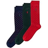 POLO RALPH LAUREN Men's Argyle Pattern Dress Crew Socks (3-Pack)