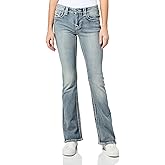 True Religion Women's Becca Mid Rise Boot Cut Super T Super T Stitching Jeans