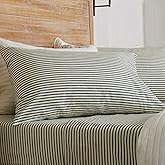 Great Bay Home 4-Piece King Size Stripe Microfiber Sheet Set - Ultra-Soft, Brushed Bedding Sheets & Pillowcases - Wrinkle Free, Comfortable, All-Season Bed Sheets (Blue)