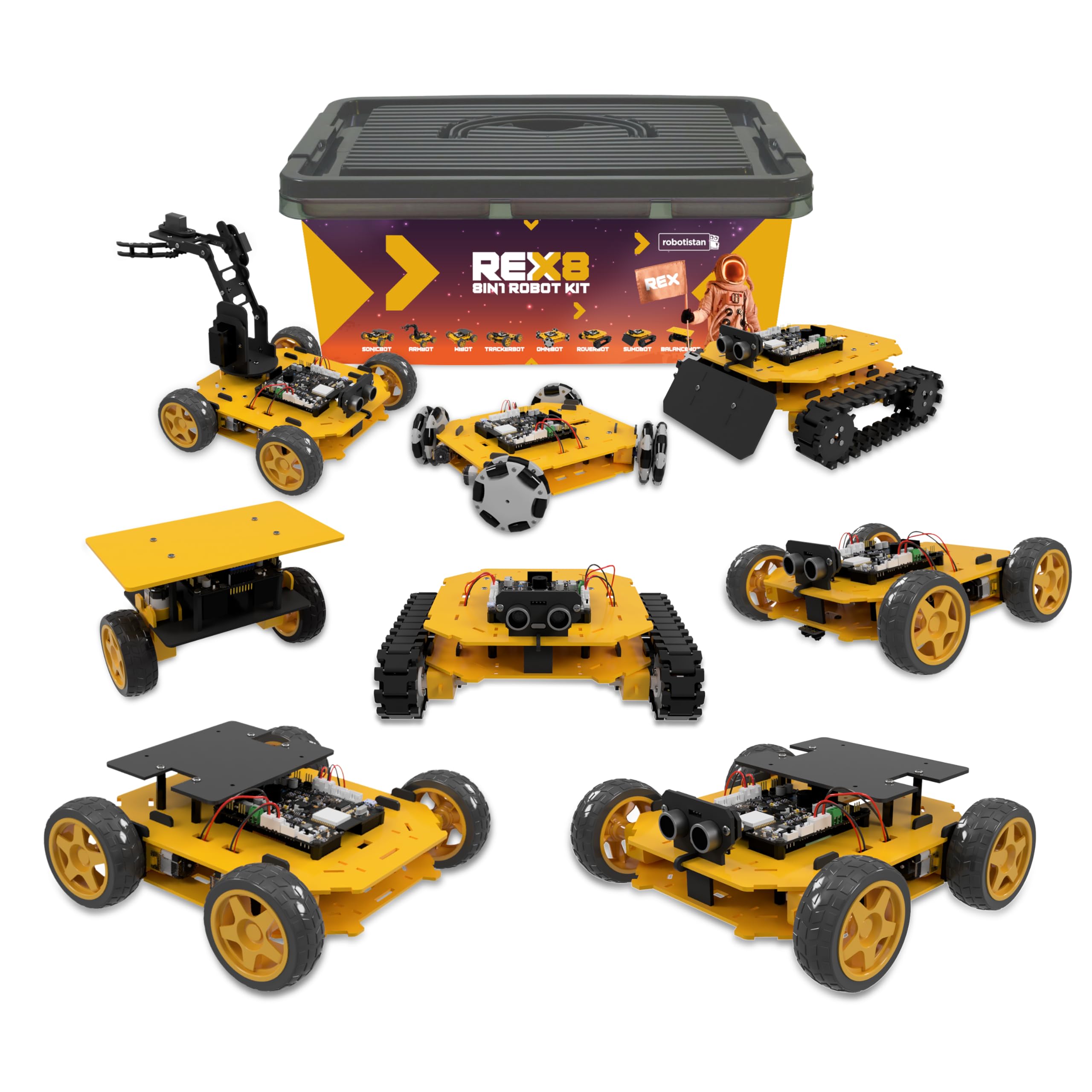 REX Evolution 8in1 Robotics Kit: Coding Robot