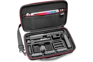 SYMIK S320-X Carrying Case for Insta360 X4, Anti-water Splash, Anti-shock Compact Travel Bag with Shoulder Strap, Handy Handle and Pocket, Protective Storage Nylon Case for Insta 360 X4 Accessories