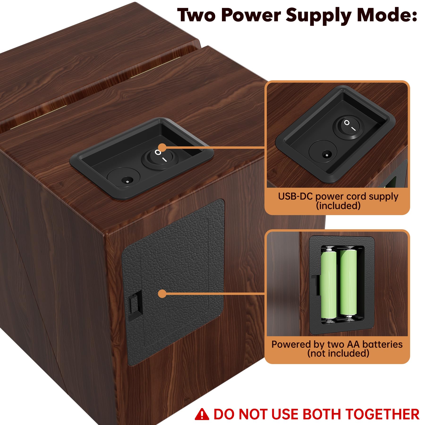 Racokky Automatic Single Watch Winder Box for Rolex and Other Watches, Ultra Quiet Japanese Motor, Self Winding Rotating Wooden Watch Case, Battery or AC Powered, Premium Watch Box for Men and Women