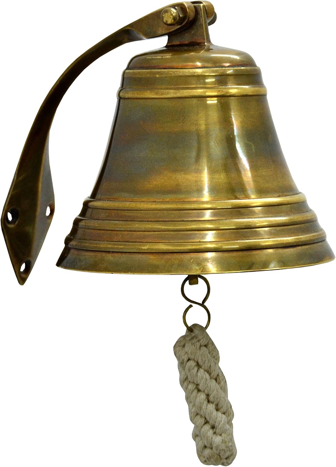 Brass Nautical 6" Heavy Duty Antique Brass Ship Bell Nautical Bells Kitchen & Dining