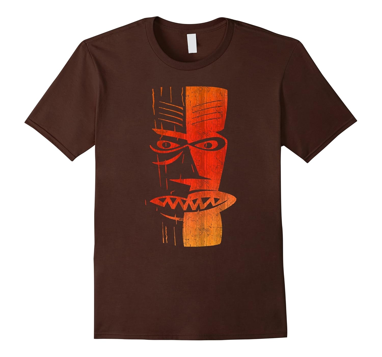Tiki T-Shirt – Cool Retro Island Polynesian Tiki Head Tee-T-Shirt