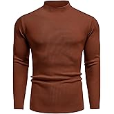 COOFANDY Mens Mock Turtleneck Sweater Long Sleeve Basic Thermal Undershirt Slim Fit Lightweight Pullover Sweaters