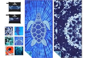 YONGOES 2 Pack Microfiber Lightweight Thin Beach Towel Sand Free Quick Dry Super Absorbent Large Towels for Swimming Pool Yoga Gym Travel Vacation Beach Accessories Essentials for Adults