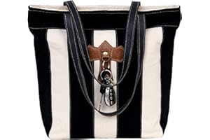 CREATIVE LEATHER ART CLA Upcycled Canvas & Cowhide Tote Bag