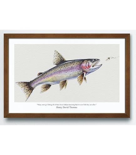 Rainbow Trout Metal Tin Sign - 8x12 Inch Vintage Fishing Decor