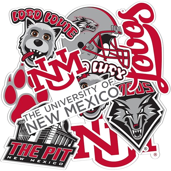 Patch Termoadesivo Ricamato Vintage New Mexico Lobos 7,5 X 6,5 Cm - Da Cucire O Stirare
