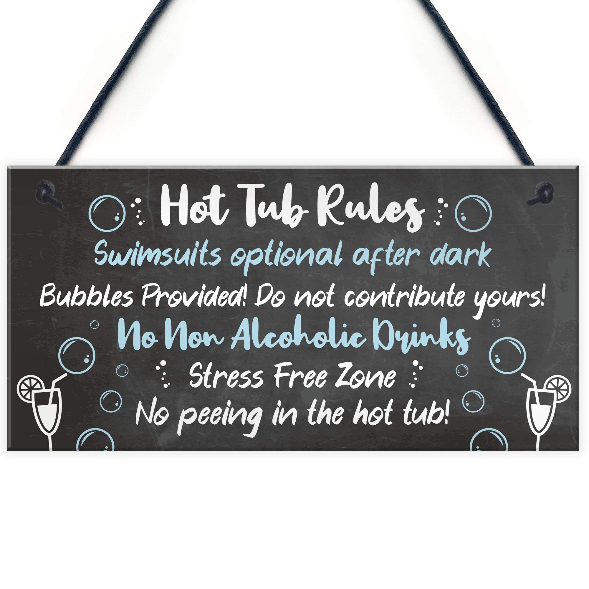 Red Ocean HOT TUB RULES Sign Hot Tub Signs And Plaques Shed Sign Summer House Plaque Home Decor Gift