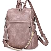 GAEKEAO Backpack Purse for Women Large Womens Bag Designer Travel Backpack Purses PU Fashion Ladies Shoulder Bag with Tassel