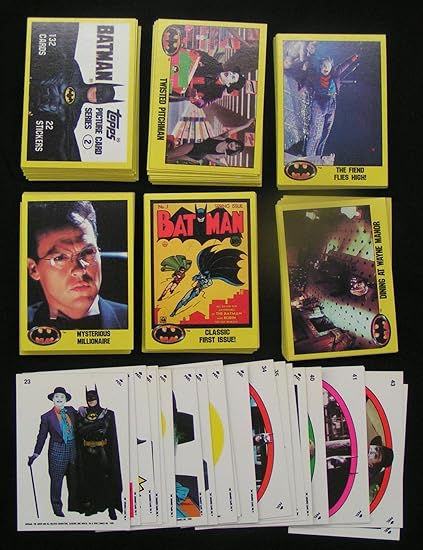 Amazon Com 1989 Batman The Movie Series 2 Trading Card Set 9 Complete 132 Card Base Set Bonus 22 Stickers Everything Else