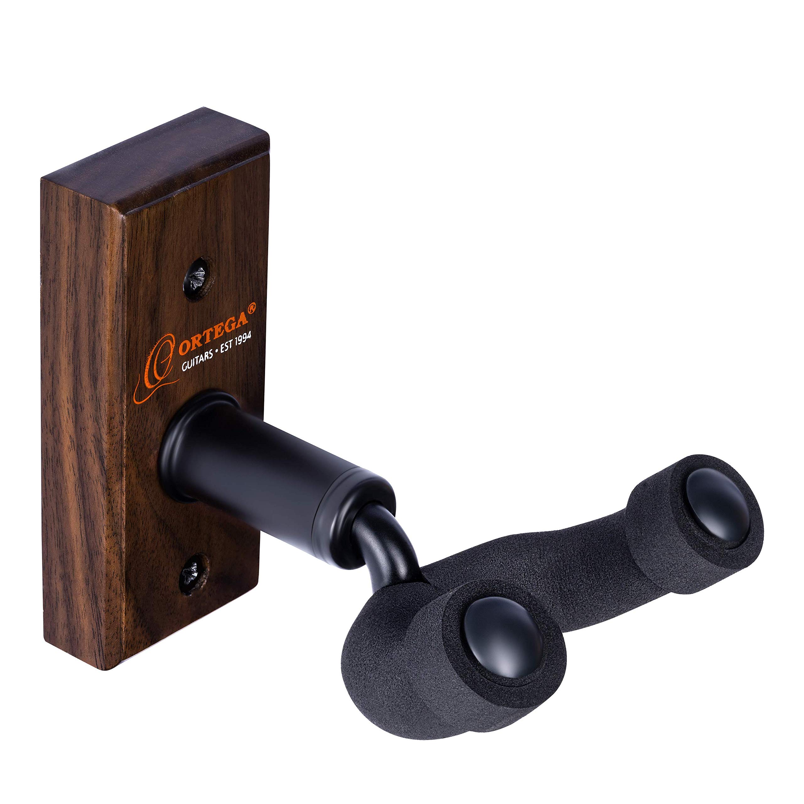 Ortega Guitars Ukulele Hanger Accessories - Wall Mount for Ukulele - Wood, Dark Brown (OUH-1WN)