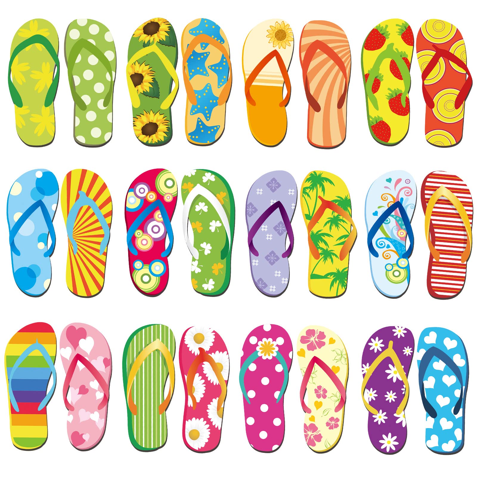 Photo 1 of 24 Pieces Flip Flop Cruise Door Magnets Hawaii Sea Car Magnet Stickers Ocean Beach Cruise Ship Door Decorations Fridge Door Magnets Decor for Summer Carnival Cruise Refrigerator Door