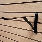 12" Black Heavy Duty Slatwall Shelf Bracket with